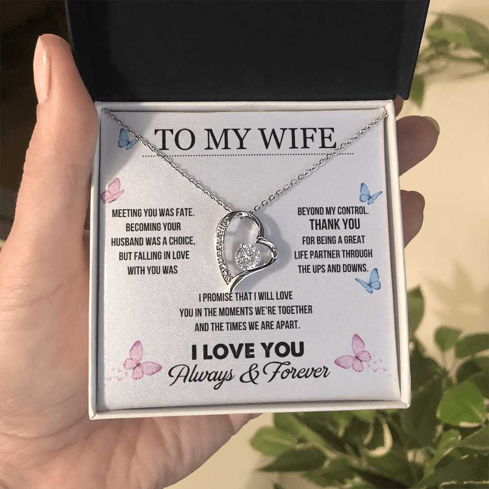 Meeting You Was Fate I Love You Always & Forever - Forever Love Necklace For Wife