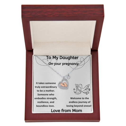 It Takes Someone Truly Extraordinary To Be A Mother Daughter from Mom Baby Feet Heart Necklace