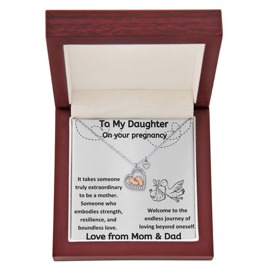 It Takes Someone Truly Extraordinary To Be A Mother Daughter From Parents  Baby Feet Heart Necklace