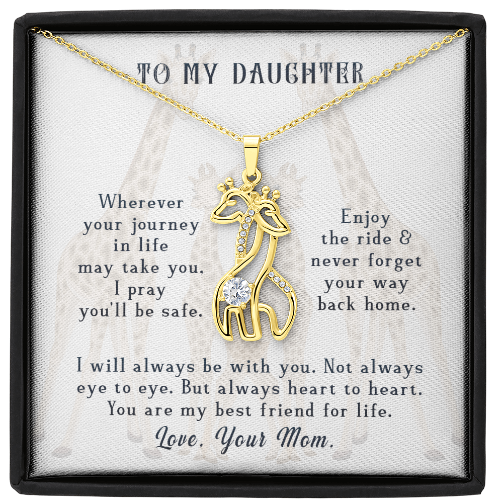 To My Daughter Necklace, Wherever Your Journey In Life May Take You - Necklace